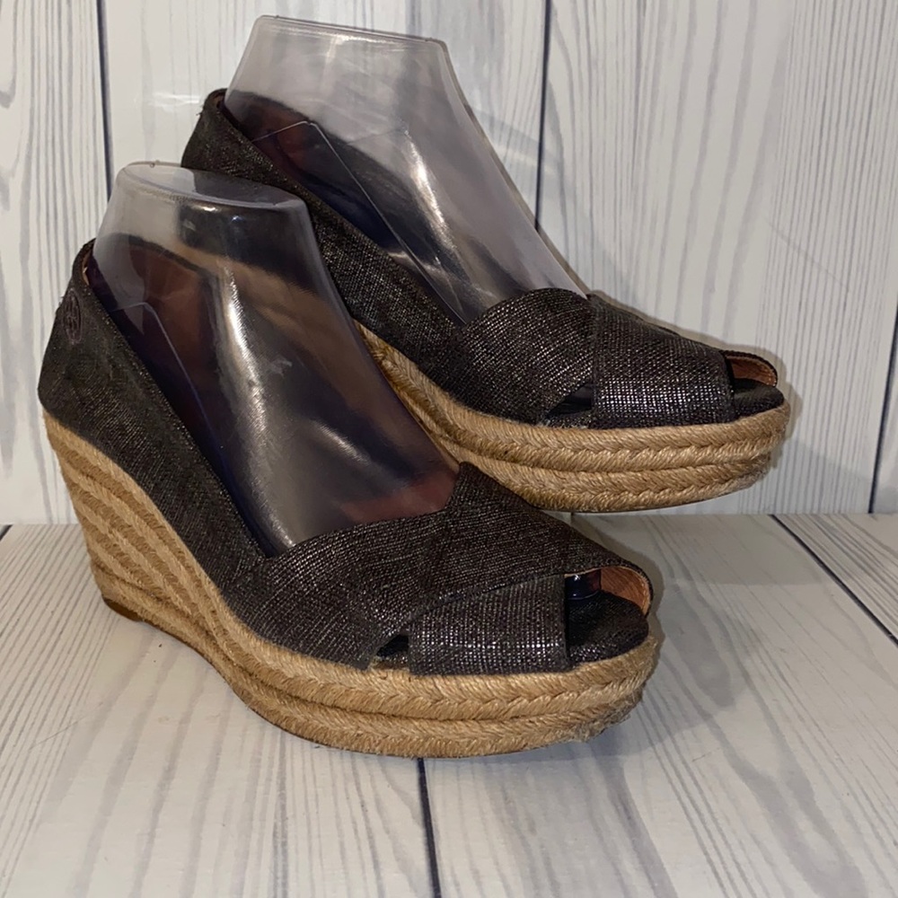Tory Burch Black Wedges